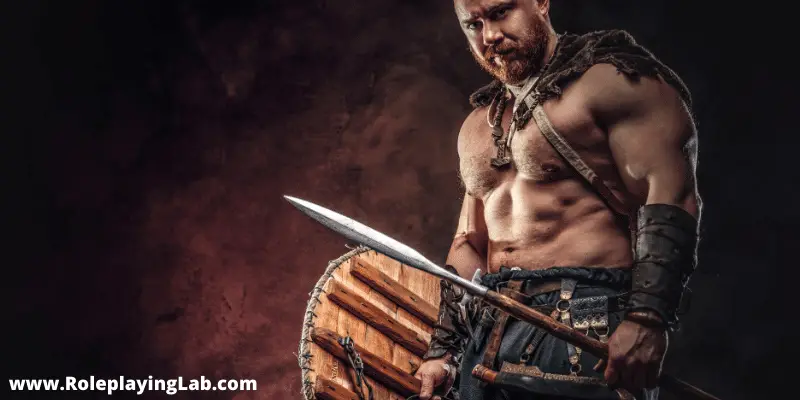 Barbarian with spear and shield—Can Barbarians Wear Armor