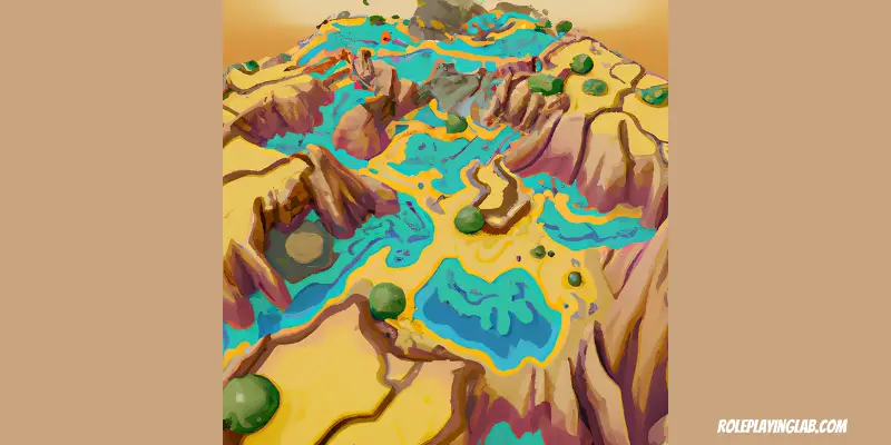 DND Desert Canyon Map - Credit: Roleplayinglab.com