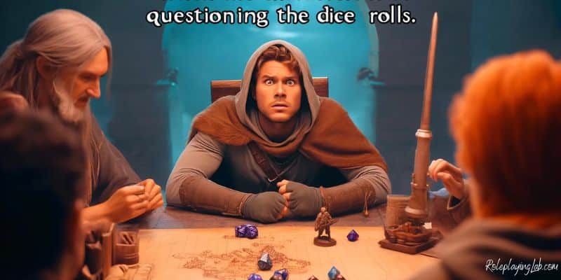 DND Characters at a table with dice -- DND Memes